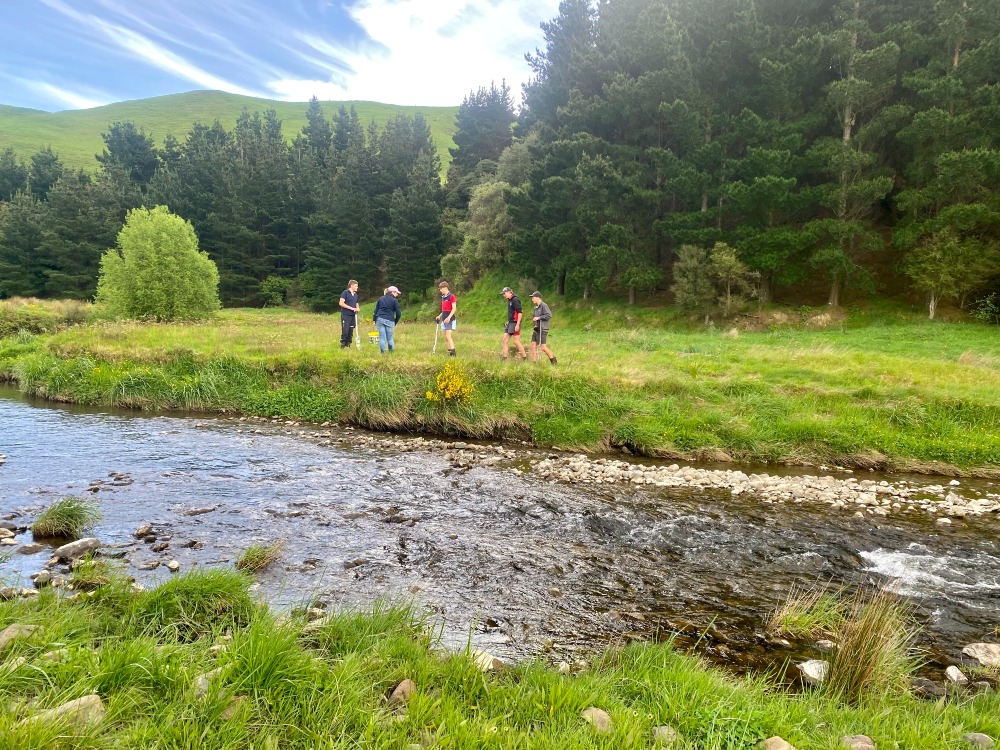Rathkeale College students planting alongside the Kiriwhakapa Steam